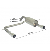 Escape Trasero Doble Acero Inox Salidas Redondas 90 Mm - Modificación Del Parachoques Original
  Peugeot 208 Xy 1.6 16v Thp