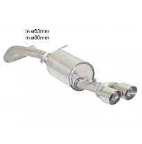 Silencioso Trasero Acero Inox Salidas Redondas 2x90 Mm Sport Line Asimetricas - Línea Con Diámetro Mejorado 63,5 Mm
  Volkswagen