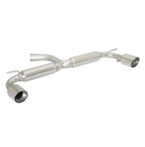 Escape Trasero Doble Acero Inox Salidas Redondas 102 Mm Sport Line - Modificación Del Parachoques Original O Bajo Paragolpes