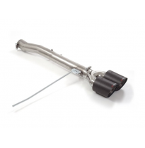 Tramo Trasero Acero Inox Grupo N Salidas Redondas 2x100 Mm Carbon Shot
 Línea Con Diámetro Mejorado 70 Mm
 Mini F56 2014&gt;&gt; Coope