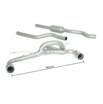 Tramo Intermedio Con Escape Acero Inox + Tramos Traseros Dobles Acero Inox Salidas Redonda 90 Mm 
 Modificación Del Parachoq