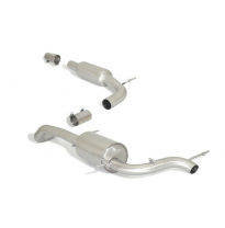 Escape Intermedio Acero Inox + Escape Trasero Acero Inox Con Salida Redonda Central 63,5 Mm 
 Línea Con Diámetro Mejorad