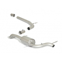 Tramo Intermedio Grupo N Acero Inox + Escape Trasero Acero Inox Con Salida Redonda Central 63,5 Mm 
 Línea Con Diámetro Mejo