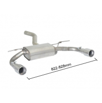 Silencioso Trasero Doble Acero Inox Salidas Redondas 90 Mm 
  Bmw Serie4 F32-F33-F36 F32(Coupè) 418d (110kw - B47) 2015&gt;&gt; Ragazz