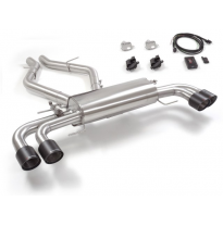 Escape Trasero Doble Acero Inox Salidas Redondas 2 / 100 Mm Carbon Shot 
 Con Válvulas Eléctricas Integradas Y Mando Wifi. 