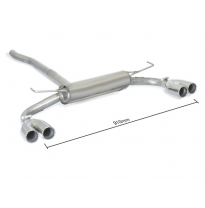 Silencioso Trasero Doble Acero Inox Salidas Redondas 2x70 Mm Asimetricas 
 Paragolpes Paquete &quot;Pop , Pop Star , Lounge&quot;.  
 Fiat