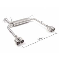 Escape Trasero Doble Acero Inox Salidas Redondas 2x80 Mm  
 Línea Con Diámetro Mejorado 60 Mm 
 Fiat Tipo (Typ356) 2016&gt;&gt; (5