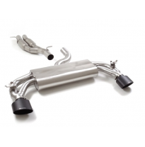 Tramo Intermedio Con Escape Acero Inox + Escape Trasero Doble Acero Inox Salidas Ovaladas 152x102 Mm black 
 Con Valvula