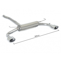 Silencioso Trasero Doble Acero Inox Salidas Ovaladas 115x70 Mm 
 Paragolpes Paquete &quot;Cross , Cross Plus&quot;.  
 Fiat 500x (Typ334)