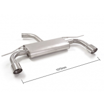 Escape Trasero Doble Acero Inox Salidas Redondas 102 Mm Sport Line  
 Línea Con Diámetro Mejorado 60 Mm 
 Volkswagen Golf Mk