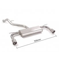 Escape Trasero Doble Acero Inox Salidas Redondas 102 Mm Sport Line  
 Línea Con Diámetro Mejorado 60 Mm 
 Elimina Un Segundo