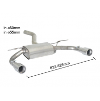 Silencioso Trasero Doble Acero Inox Salidas Redondas 90 Mm Sport Line
  Bmw Serie3 F30-F31-F34-F35 F34 (Gran Turismo) 320d - 320