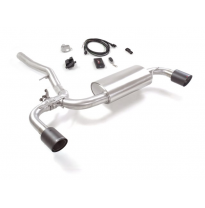 Escape Trasero Doble Acero Inox Salidas Redondas 100 Mm Carbon Shot 
 Con Valvula Integradas.Las Válvula Es Accionada Median