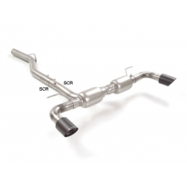 Escape Trasero Doble Acero Inox Salidas Redondas 90 Mm Carbon Shot
 Línea Con Diámetro Mejorado 70 Mm
 Alfa Romeo Giulia(952