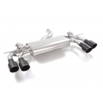 Silencioso trasero doble en acero inox con salidas redondas 2 / 102 mm Sport Line Black</p>
 con valvulas integradas.Las válvula
