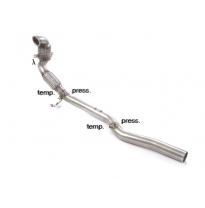 Catalizador metalico 200cpsi grupo N en acero inox con la eliminación de filtro OPF / GPF. Presentes todas la conexiones de las