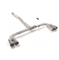 Tramos traseros grupo N dobles en acero inox con salidas redonda 2x90 mm Sport Line asimetricas
 Supresión de la válvula integra