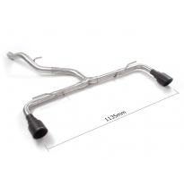 Tramo trasero grupo N doble en acero inox con salidas redondas 102 mm Sport Line Black</p>
 Línea con diámetro mejorado 60 mm </