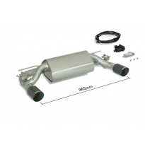 Escape Trasero Doble Acero Inox Salidas Redondas 90 Mm Carbon Racing
 Con Valvulas Integradas.Las Válvulas Son Accionadas Me