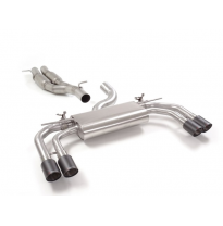 Tramo Intermedio Con Escape Acero Inox + Escape Trasero Doble Acero Inox Salidas Redondas 2x90 Mm Carbon Shot Asimetrica