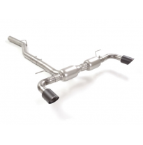 Escape Trasero Doble Acero Inox Salidas Redondas 90 Mm Carbon Shot
 Línea Con Diámetro Mejorado 70 Mm
 Alfa Romeo Giulia(952