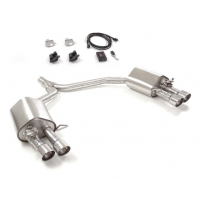 Escape Trasero Doble Acero Inox Salidas Redondas 2x90 Mm Sport Line asimetricas
 Con Válvulas Eléctricas Integradas Y Mando