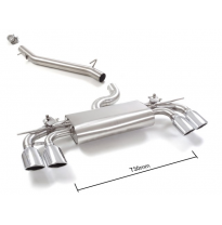 Tramo Intermedio Acero Inox Con Escape Trasero Doble Acero Inox Salidas Ovaladas 2 / 108x70 Mm
 Con Valvulas Integradas.Las