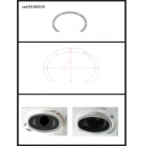 Protección Estética Acero Inox Ovalada Abierta
 Para Cola Ovalada 115x70 Mm
 Universal Protecciones Estét View All Ragazzon