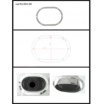 Protección Estética Acero Inox Ovalada Cerrada
 Para Cola Ovalada 128x80 Mm
 Universal Protecciones Estét View All Ragazzon