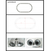 Protección Estética Acero Inox Ovalada Cerrada
 Para Colas Redondas 2x80 Mm 
 Universal Protecciones Estét View All Ragazzon