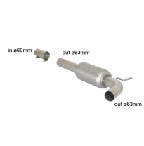 Tramo Intermedio Con Escape Acero Inox - Línea Con Diámetro Mejorado 63,5 Mm
  Volkswagen Polo 6r 2009&gt;&gt;2014 2.0r Wrc Street