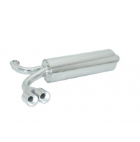 Escape Trasero Acero Inox Salidas Redondas 2x80 Mm
  Peugeot 206 Rc 2.0 16v (130kw) 2003&gt;&gt; Ragazzon