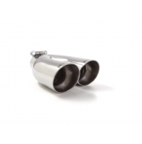 Cola Derecha Redonda 2x70 Mm Sport Line Asimetricas Acero Inox Con Tubo De Entrada 50 Mm - Largura 225-240 Mm
  Universal Colas