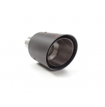 Cola Redonda 100 Mm Carbon Shot Acero Inox 
 Con Tubo De Entrada 60 Mm 
 Largura 225 Mm
 Universal Colas De Escape Ro.100 Carbon