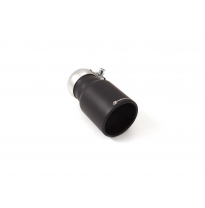 Cola redonda 90 mm Black en acero inox</p>
 con tubo de entrada 50,5 mm</p>
 largura 160 mm</p>
 - Universal Colas de escape RO.