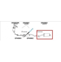 Opel Corsa D 1.0 06-*Escape Trasero