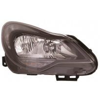 Opel Corsa 11-*Faro Dch Con Regulacion Electrica Con Motor Interior Negro Con Bombilla Py24w(H7/H1/W21/5w)