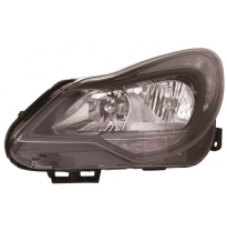 Opel Corsa 11-*Faro Izq Con Regulacion Electrica Con Motor Interior Negro Con Bombilla Py24w(H7/H1/W21/5w)