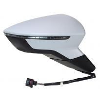 Seat Leon 12-*Retrovisor Dch Electrico Calefactado Abatible Electricamente Para Pintar Convexo Con Piloto 8pin