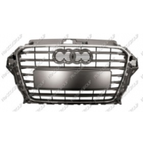 Rejilla Pintada Gris Con Moldura Cromada