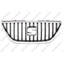 Rejilla Negra Con Moldura Cromada