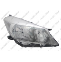Faro Dch Interior Cromado H4 Regulacion Electrica Con Motor Yaris 11&gt;