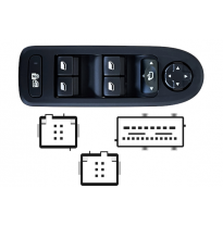 CITROEN C5/508 2008.08-*INTERRUPTOR COMPLETO PUERTA DELANTERA IZQ + RETROVISOR ABATIBLE ELECTRICAMENTE (4 BOTONES)32PIN