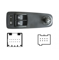 CITROEN JUMPER/BOX 06-* INTERRUPTOR COMPLETO PUERTA DELANTERA IZQ + BLOQUEO PUERTAS(LLAVE LARGA) (2 BOTONES) 20PIN