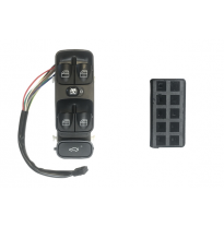 Mercedes C W203 01-*Interruptor Puerta Delantero  Izq (4 Botones) 9pin