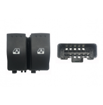 Renault Trafic 01-*Interruptor Puerta Delanter. Izq Con Sistema Confort(2 Botones)10pin(Conector Negro)