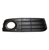 Audi A4 07-*Rejilla Paragolpes Delantero Dch Con Agujero Cerrada+aro Faro Cromado