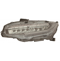 Honda Civic 17-*Faro Dch Con Regulacion Electrica Con Motor Interior Negro (Led)