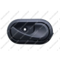 Manecilla Interior Delantera/Trasera Derecha Con Palanca Plata-Escudo Negro-Clip Dacia Sandero 2008-&gt;