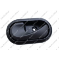 Manecilla Interior Delantera/Trasera Izquierda  Con Palanca Plata-Escudo Negro-Clip Dacia Sandero 2008-&gt;